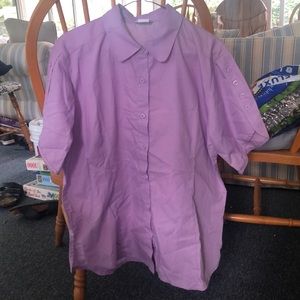 WOMENS AMERICAN SWEETHEART TOP SIZE L PURPLE NWOT